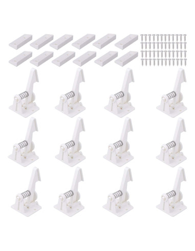 12 Cerraduras de Gabinete Vmaisi Seguridad Niños Adhesivo