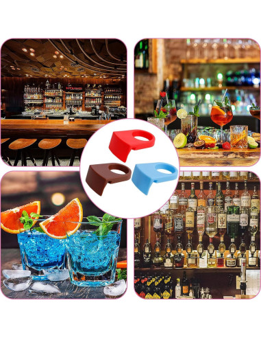 14 Sujetadores de Clip para Copas de Vino Koceci Coloridos