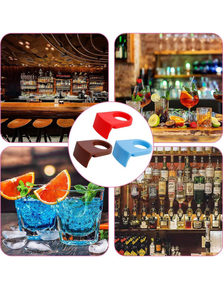 14 Sujetadores de Clip para Copas de Vino Koceci Coloridos