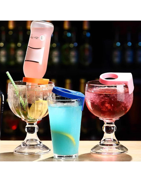 14 Sujetadores de Clip para Copas de Vino Koceci Coloridos