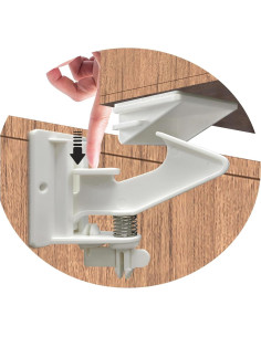 12 Cerraduras de Gabinete Vmaisi Seguridad Niños Adhesivo 2