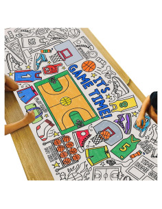 Póster para Colorear Baloncesto Tiny Expressions 76.2x182.9cm