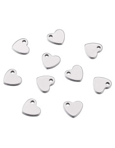 Colgantes de Corazón 304 Acero Inoxidable Pandahall 10x9mm