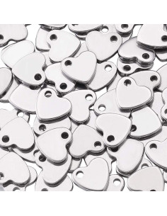 Colgantes de Corazón 304 Acero Inoxidable Pandahall 10x9mm 2