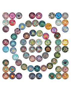 Cabochones de Vidrio Caleidoscópicos PH PandaHall 25mm - 70pcs
