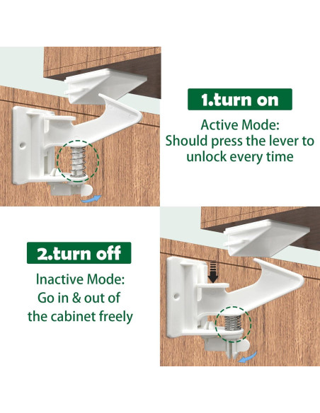 12 Cerraduras de Gabinete Vmaisi Seguridad Niños Adhesivo