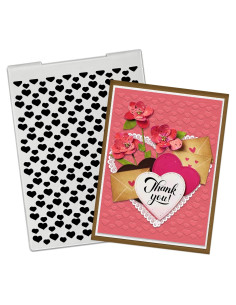 Carpeta de Embossing Plástica LANGFON Corazones 10.5x14.5cm