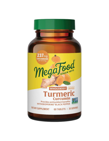 Suplemento de Cúrcuma Curcumina MegaFood 60 Mini Tabletas