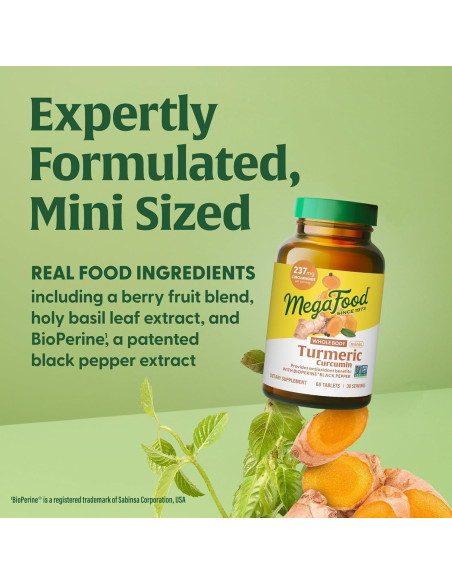 Suplemento de Cúrcuma Curcumina MegaFood 60 Mini Tabletas Suplemento de Cúrcuma Curcumina MegaFood 60 Mini Tabletas