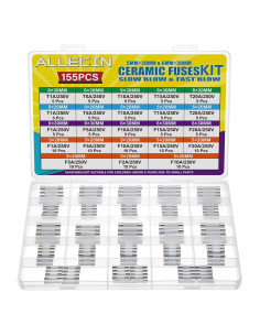 Kit de Fusibles Cerámicos ALLECIN 250V 21 Valores 5x20mm 6x30mm