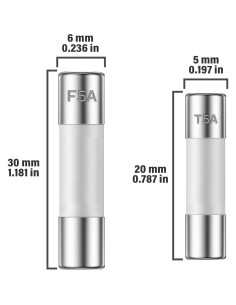 Kit de Fusibles Cerámicos ALLECIN 250V 21 Valores 5x20mm 6x30mm 2