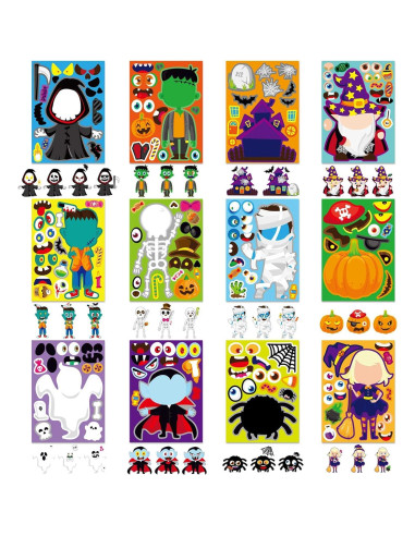 Calcomanías de Halloween DUJAA 48 Piezas para Niños