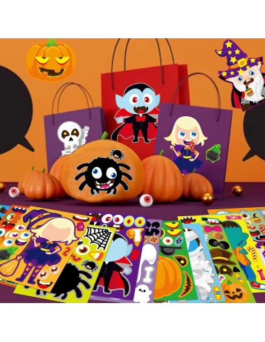 Calcomanías de Halloween DUJAA 48 Piezas para Niños