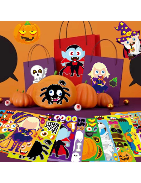 Calcomanías de Halloween DUJAA 48 Piezas para Niños