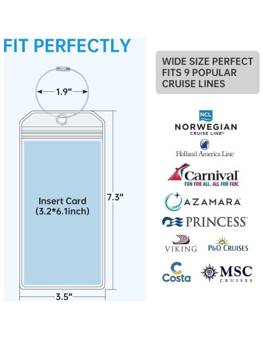 Etiquetas de Equipaje Teskyer Pack de 3 Impermeables para Cruceros