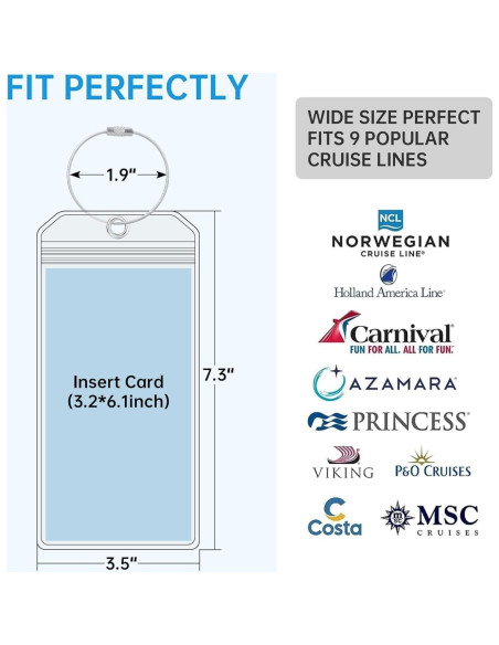 Etiquetas de Equipaje Teskyer Pack de 3 Impermeables para Cruceros