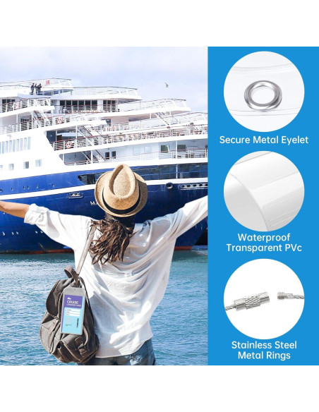Etiquetas de Equipaje Teskyer Pack de 3 Impermeables para Cruceros