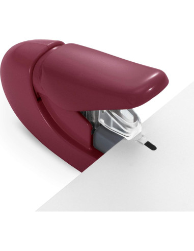 Grapadora Compacta Plus Paper Clinch Vino Burdeos 5 Hojas