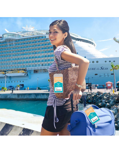 Etiquetas de Equipaje Teskyer Pack de 3 Impermeables para Cruceros