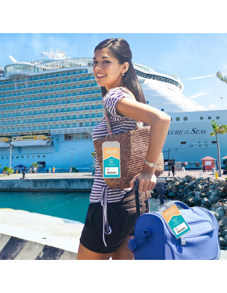 Etiquetas de Equipaje Teskyer Pack de 3 Impermeables para Cruceros