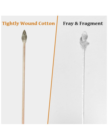 600 Bastones de Limpieza de Algodón Garrelett 15.24 cm