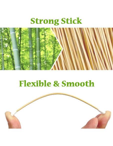 600 Bastones de Limpieza de Algodón Garrelett 15.24 cm