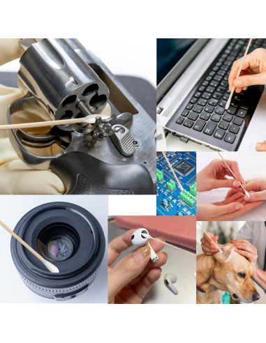 600 Bastones de Limpieza de Algodón Garrelett 15.24 cm