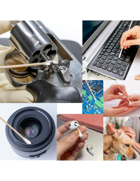 600 Bastones de Limpieza de Algodón Garrelett 15.24 cm