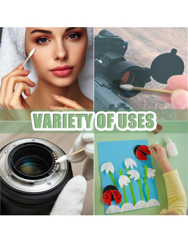 600 Bastones de Limpieza de Algodón Garrelett 15.24 cm