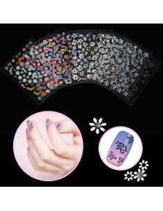 Calcomanías de Uñas 3D Blulu 5000 Pcs Flores Multicolor 2