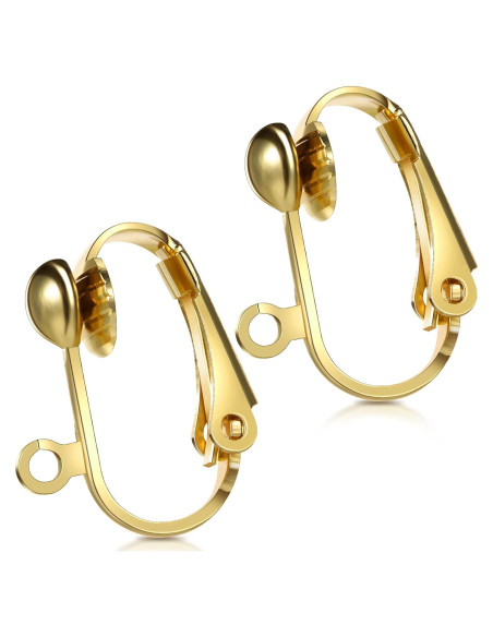 Convertidores de Pendientes Clip-on Bememo 36 Piezas Oro