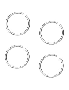 Aros de Cartílago Falsos Acero Inoxidable NZDLM 4 Piezas