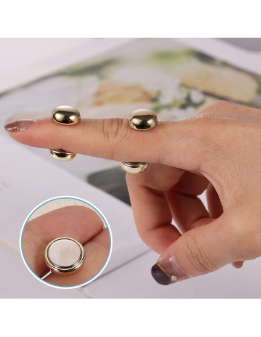 4 Pines Magnéticos para Hijab Dorado - Imanes Multiusos 1.27cm