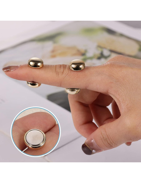 4 Pines Magnéticos para Hijab Dorado - Imanes Multiusos 1.27cm