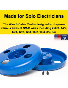 Dispensador de Cable EIP Azul 250 Pies Polipropileno 2