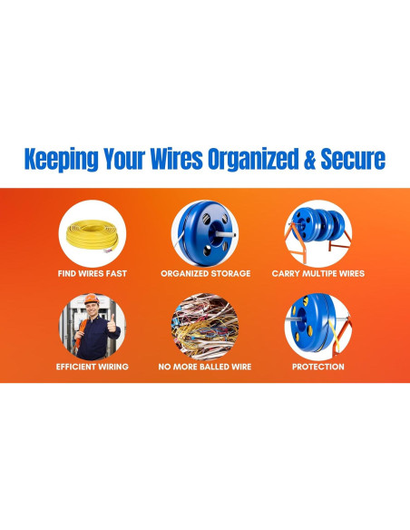 Dispensador de Cable EIP Azul 250 Pies Polipropileno Dispensador de Cable EIP Azul 250 Pies Polipropileno