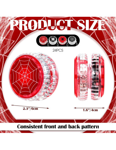 Conjunto de 24 Yoyos LED Araña Liliful para Fiesta
