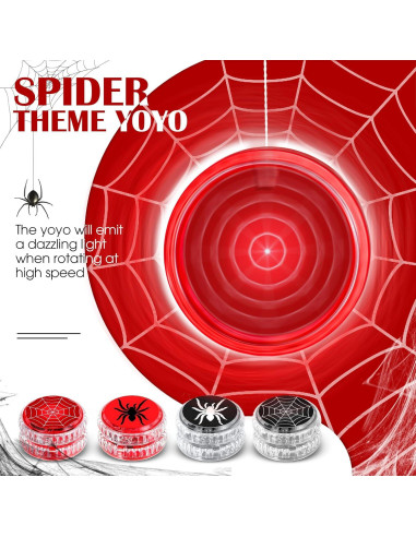 Conjunto de 24 Yoyos LED Araña Liliful para Fiesta