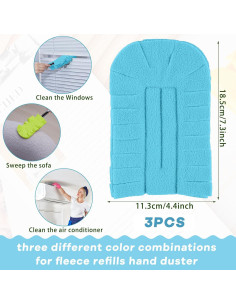 Recargas de Plumero Reutilizables Zubebe 3 Pcs Fleece Multiusos 2