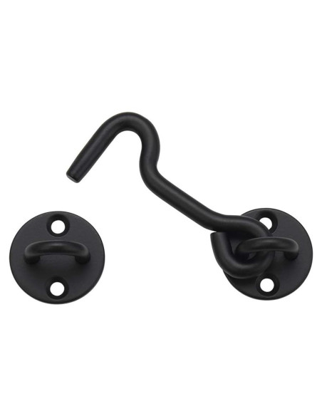 Gancho y Pestillo de Privacidad Raswik 10 cm Negro