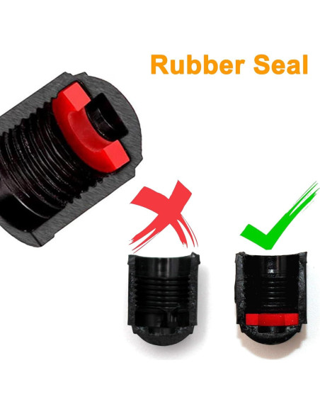 Paquete de 10 Tapas de Válvula de Neumático TPMSCENTER Negro Paquete de 10 Tapas de Válvula de Neumático TPMSCENTER Negro