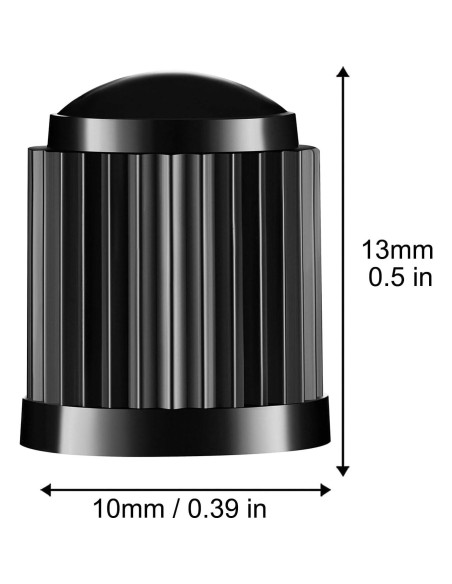 Paquete de 10 Tapas de Válvula de Neumático TPMSCENTER Negro Paquete de 10 Tapas de Válvula de Neumático TPMSCENTER Negro