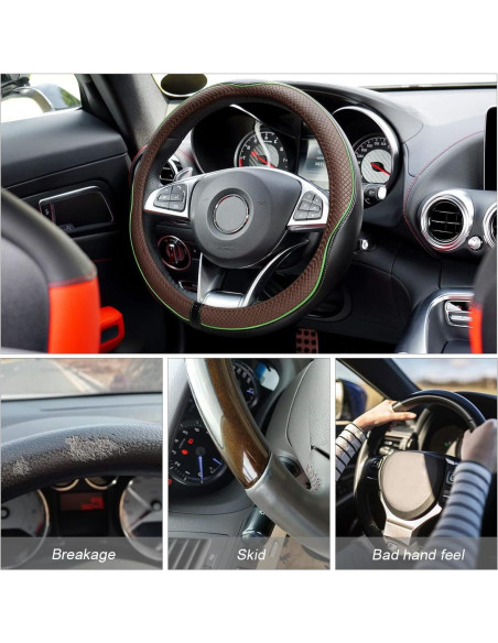 Funda de Volante de Cuero Moly Magnolia 38cm Antideslizante Funda de Volante de Cuero Moly Magnolia 38cm Antideslizante