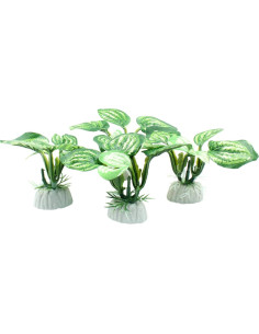 Plantas Acuáticas Artificiales Auvotuis 5cm Verde - 4 Piezas 2
