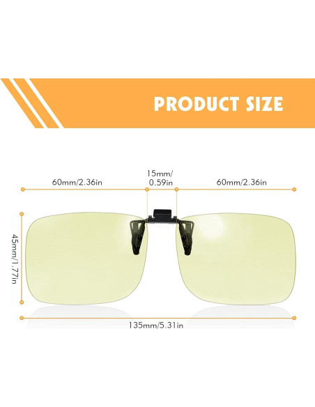 Gafas de Prescripción con Clip Ámbar para Luz Azul PSI