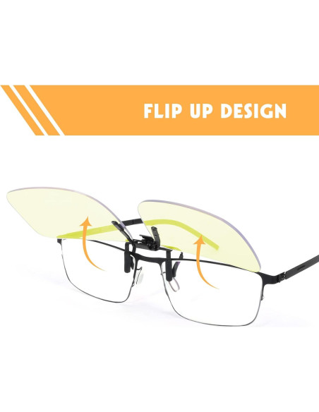 Gafas de Prescripción con Clip Ámbar para Luz Azul PSI
