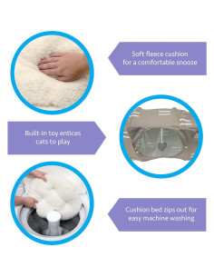 Cama Túnel para Gatos Kitty City Marrón 99x99 cm 2