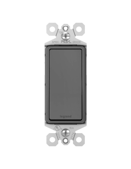 Interruptor de Pared Legrand Radiant 15A 3 Vías Negro