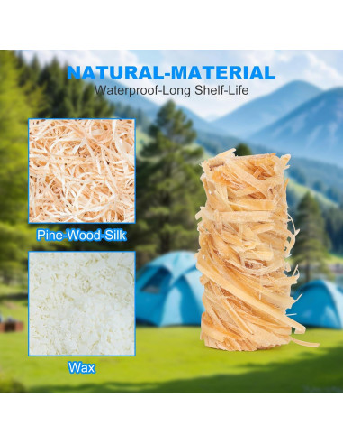 100 Encendedores Naturales Fibvaxm para BBQ y Fogatas