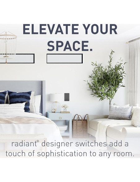 Interruptor de Pared Legrand Radiant 15A 3 Vías Negro